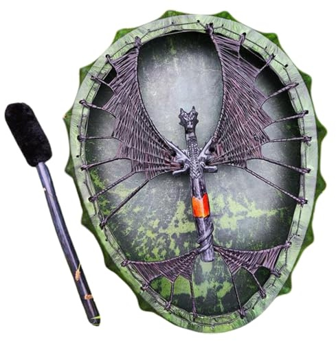 Shaman Frame Drum - Soothing Sound handgefertigtes Drum mit Stick | einheimische handgefertigte Percussion -Sound für Kinder und Erwachsene, Wohnkultur, Meditation, Zeremonie