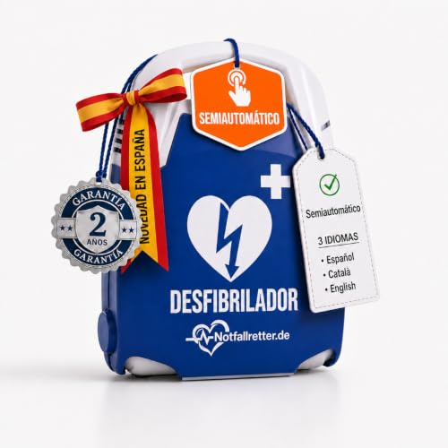 Desfibrilador Semi Automatico DEA [2 Años Garantía], first aid kit | con kit de Emergencia, Autostart, Batería 6 Años, para Empresa, Municipio y Consulta, emergencia, desfibrilador portatil