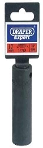 Draper Expert HI-TORQ® 1/2 15mm Deep Impact Socket | 6 Point Hex Socket | Chrome Vanadium Steel Wrench Accessory | 14101