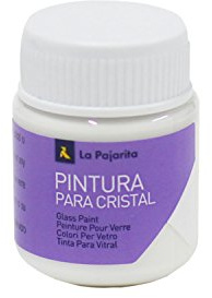 Pintura Cristal Al Agua Ca-01 Blanco 25ML La Pajarita Para Superficies no Porosas