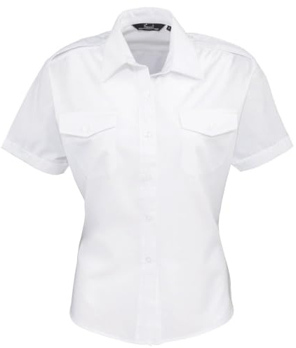 Premier Workwear Women's Ladies Short Sleeve Pilot Shirt Shirt