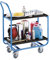 eurokraft | pro | Tischwagen | Tragfähigkeit 150 kg | Ladeflächen mit Abrollrand | 2 Ladeflächen