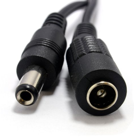 kenable 5.5 x 2.1mm DC Power Plug to Socket CCTV Extension Lead Cable 1m [1 metres]