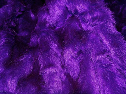 Einfarbig Spass Kunstpelz Stoff Material Lila - Lila, 1Mtr - 150cmx100cm