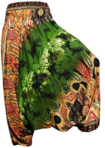 PANASIAM Aladin Batik Pants, L Batik in Green