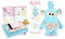 kullaloo - Näh-Set/Materialset zum Selber machen: Alien B-Day Bibs mit Alter als Antenne - türkis und in schicker Dose