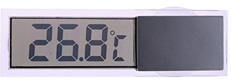 DOMYBEST Indicateur de Température Numérique LCD Transparent Thermomètre Intérieur Extérieur pour Voiture