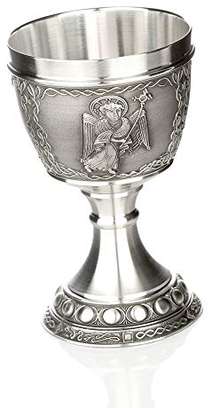 Celtic Angel - Keltischer Engel - handgefertigter Zinn Weinkelch aus Irland