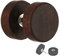 Treuheld® | Fake Plug Ohrstecker aus Holz | 1,0mm x 12mm | Dunkelbraun | Fake Tunnel - Ohrring mit Gewinde zum Schrauben | für Damen und Herren