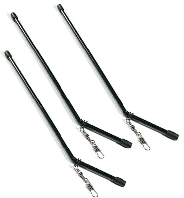 Bent Anti Tangle Booms Snap 10 15 20 25cm Sleeves Carp Pike Sea Coarse Fishing (3x20cm Black Bent Anti Tangle Booms Konger)