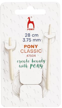 Pony Sock Circular Fixed Knitting Pins - 28Cm x 3.75mm