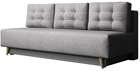 Mirjan24 Schlafsofa Fris, Farbauswahl, Couch mit Bettkasten und Schlaffunktion, Bettsofa, Sofa, Dauerschläfer-Sofa, Polstersofa, Schlafcouch, Wohnlandschaft (Sawana 21)