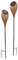 Esotec Solar Steckleuchten Messina, 2er Set, organic design, Akku, LED Fackeln, Lichtspiel, Stecklicht, Gartenfackel, Gartenlicht, Solarlichter, kupferfarben, metall, IP44, außen, 102371