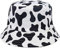 INOGIH Fischerhut, Unisex, Kuhmuster, doppelseitig, wendbar, Fischerkappe - Schwarz - Large
