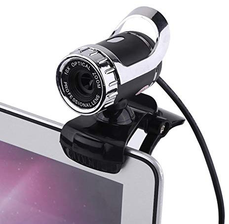 Archuu Webcam PC, 0.3MP 30fps Mini caméra vidéo HD pivotante à 360 ° avec Micro intégré pour Ordinateur, PC, Bureau, Ordinateur Portable, Plug and Play(Argent)