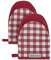 KitchenAid Kitchen Aid Mini-Ofenhandschuh-Set, Gingham-Muster, 14 x 20,3 cm, Passionsrot