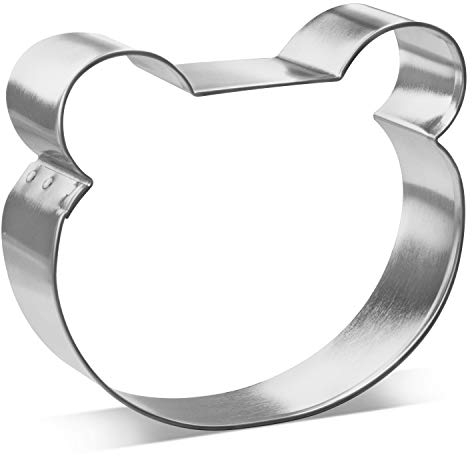 COOKIECUTTER.COM Ausstechform mit Froschgesicht, 8,9 cm, verzinnter Stahl, Ausstechformen für Froschgesicht