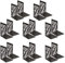 8 Paires Serre-Livre en Métal pour Livres, MSDADA Anti-Rayures Porte-Livres pour Bureau, Ecole et Maison, Séparateurs de Livres, CD, Porte-Dossier pour Bureaux(Noir)