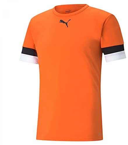 PUMA Teamrise Jersey Jr, Shirt Unisex - Bambini e ragazzi, GOLDEN POPPY-Puma Black-Puma White, 164