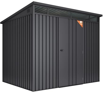 Hoggar - Metal Formentera Gartenhaus M - 4,5 M2 - L186 x B237 x H201 cm der Stärke 0,40-10 Jahre Garantie
