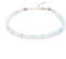 BERGERLIN Aquamarin Fußkette hell blau - facettiertes, blaues Fußkettchen - Silber - M-L