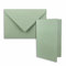 10x DIN B6 Faltkarten Set mit Umschlägen in Eukalyptus - 120 x 170 mm - ideal für Einladungskarten, Hochzeit, Taufe, Kommunion, Konfirmation - Marke: FarbenFroh
