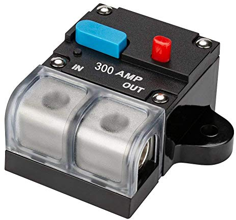 Sicherungshalter Wechselrichter, Jtron Circuit Breaker 300 AMP Car Audio Solar Energy Inline Circuit Breaker Sicherungswechselrichter mit wasserdichter Abdeckung für Automotive Rv Marine Boat (300a)