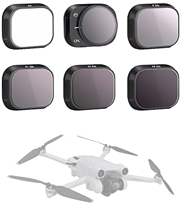 Fututech Kit UV ND CPL Filtri lenti per DJI Mini 3 Pro Trasmissione Elevata Rivestimento Multistrato Anti-Graffio Anti-Olio Lens Filter Accessorio Drone (Combo 1)