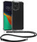 kwmobile Coque Collier Compatible avec Oppo Find X5 Pro (5G) Coque - Housse de Protection en TPU avec Cordon Sangle - Transparent-Noir