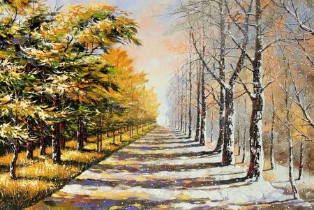 adrium Acryl-Bild 60 x 40 cm: Allegorie zum Thema Winter-Herbst(9695278)