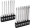 MulWark 14PC Magnetic Security Torx Bit Set 3 Long Tamper Proof Star Screwdriver Bit Set 1/4 Hex Shank S2 Steel T4 - T40 Impact Driver Bits