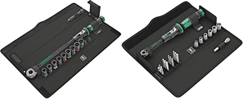 Wera 05075681001 Click-Torque C 3 Set 2 Drehmomentschlüsselsatz, 11-teilig & 05130110001 Click-Torque A 6 Set 1 Drehmomentschlüssel-Satz