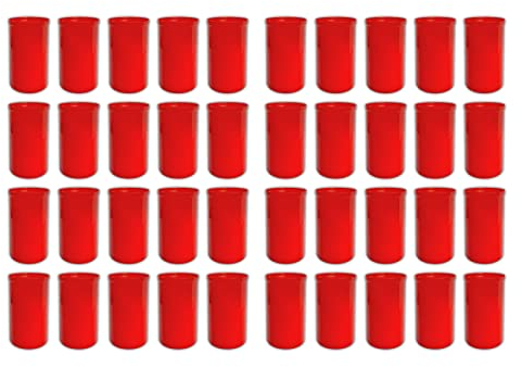Grablicht Brenner rot ohne Deckel Grabkerzen Friedhofskerzen Grablichtkerze Trauerlicht Gedenkkerze Grabdekoration Grabdeko (40)
