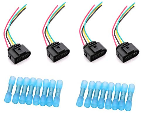 4PCS/Set Auto Zündspule Stecker Kabelbaum Kabelstecker Kompatibel für Audi A3 A4 A5 A6 TT VW Passat Jetta Golf 1J0973724 2011340 1J0998724