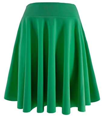 JOPHY & CO. Gonna Donna Plissettata Midi Versatile Vita Elastica (cod. 7089) (3XL, Verde)