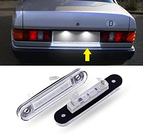 2 Stück für M-B/enz E-Klasse W124 190 W201 C-Klasse W202 Auto Hinten weiße Kennzeichenbeleuchtung Kennzeichenleuchte