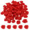 PATIKIL 0.6 Mini Satin Ribbon Roses, 30 Pcs Tiny Fabric Flowers Embellishments Rosettes Applique for DIY Crafts and Wedding, Red