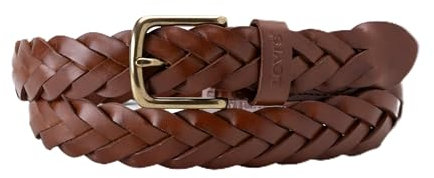 Levi's Damen Leather Braid Belt, Cognac, 90