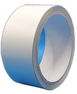 OPIROS Nastro Adesivo In Alluminio Resistente Alta Temperatura mt.9 mm.40 Per Coibentare Isolare Tubi Stufe (Bianco)