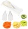 Cortador para Rebanar Rallador en Forma de V con Protector de Mano Cortador de Mandolina Multifuncional Rallador de Hoja de Acero Inoxidable Adecuado para Frutas y Verduras