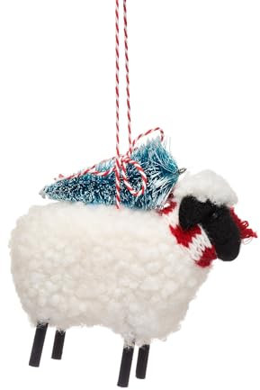 Schaf mit Weihnachtsbaum Hängedekoration