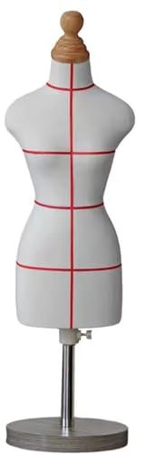 MNBVH Schneiderpuppe Für Damen, Modisch, Mini-schaufensterpuppe, Kleiderform, Schneiderpuppe, Drapierständer, Halbe Skala, Abnehmbare Und Verstellbare Basis Aus Massivem Holz(Size:1/4)
