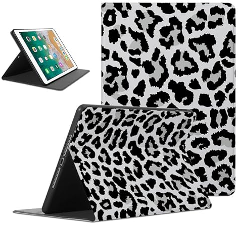 Foonary Cover Tablet per iPad 9,7 2018/2017(6/5 Generation), Aesthetic Ultra Sottile Leggero PU Pelle Design Antiurto Custodia Flipcon Funzione Supporto Protettiva Case per iPad 9,7, Leopardo 1
