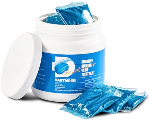 DARTMOOR Holding Tank Treatment Drop-Ins, 20 Pack Water Tank Odor Treatment for RV Boat Septic Tank Household Portable Camping Toilet, Water Soluble Deodorizer for Odor Control Waste Tissue Breakdown
