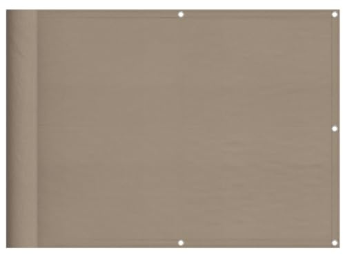 vidaXL Balkon-Sichtschutz Taupe 75x700 cm 100% Polyester-Oxford
