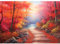 1000 pieces jigsaw puzzles for adults-Maple Path Jigsaw Puzzle 1000 Pieces Red Maple Forest Puzzles for Adults 1000 Piece Maple Creek Oil Painting Puzzle senior