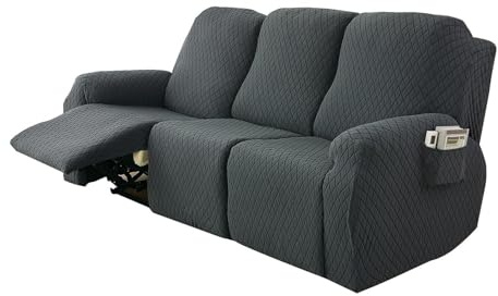 Sofa Cover Sofabezug 3 Seat Sofa Auflage Ruhesessel Bezüge Jacquard Sesselbezug rutschfest Sofaschoner Waschbar Sesselschoner Schnittcouch-Chaiselounge-Bezug Möbelschutzbezug (Color : Style 6)