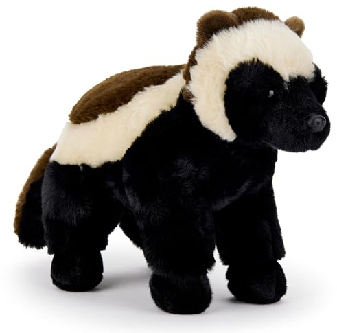 Zappi Co Vielfraß der Vielfraß Plüschtier Skunkbär (22cm) Wilder Wald-Kumpel - Weich, Kuschelig, 100% Recycelt - Hartnäckiger Tundra-Begleiter
