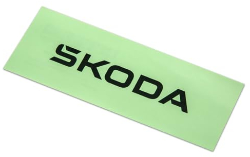 Skoda 6U0087703BJ Aufkleber 450x165mm Logo Sticker Schriftzug, grün