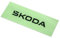 Skoda 6U0087703BJ Aufkleber 450x165mm Logo Sticker Schriftzug, grün